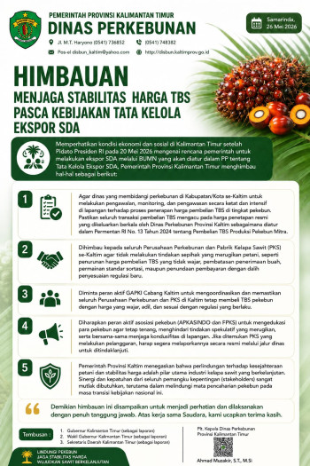 Himbauan Menjaga Stabilitas Harga TBS Pasca Kebijakan Tata Kelola Ekspor SDA 